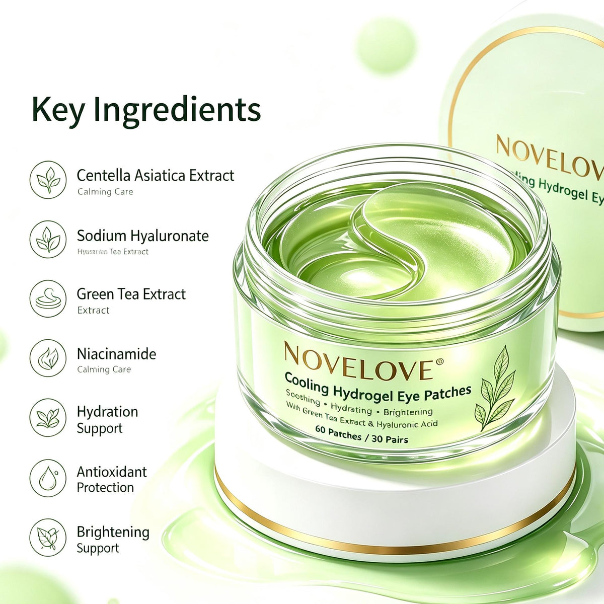 NOVELOVE® Cooling Hydrogel Eye Patches