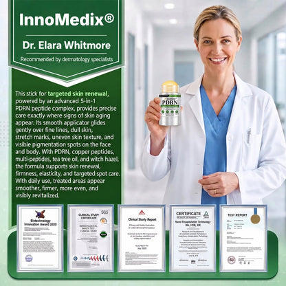 InnoMedix® 🧬𝑷𝑫𝑹𝑵 𝑨𝒏𝒕𝒊-𝑨𝒈𝒊𝒏𝒈 & 𝑻𝒂𝒓𝒈𝒆𝒕𝒆𝒅 𝑺𝒌𝒊𝒏 𝑹𝒆𝒏𝒆𝒘𝒂𝒍 𝑺𝒕𝒊𝒄𝒌 (𝑯𝒆𝒍𝒑𝒔 𝒗𝒊𝒔𝒊𝒃𝒍𝒚 𝒔𝒎𝒐𝒐𝒕𝒉 𝒘𝒓𝒊𝒏𝒌𝒍𝒆𝒔, 𝒔𝒖𝒑𝒑𝒐𝒓𝒕𝒔 𝒂 𝒇𝒊𝒓𝒎𝒆𝒓-𝒍𝒐𝒐𝒌𝒊𝒏𝒈 𝒔𝒌𝒊𝒏 𝒂𝒑𝒑𝒆𝒂𝒓𝒂𝒏𝒄𝒆 & 𝒊𝒎𝒑𝒓𝒐𝒗𝒆𝒔 𝒕𝒉𝒆 𝒂𝒑𝒑𝒆𝒂𝒓𝒂𝒏𝒄𝒆 𝒐𝒇 𝒗𝒊𝒔𝒊𝒃𝒍𝒆 𝒔𝒌𝒊𝒏 𝒔𝒑𝒐𝒕𝒔)
